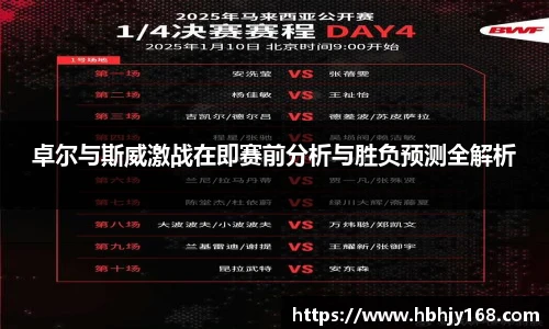 卓尔与斯威激战在即赛前分析与胜负预测全解析