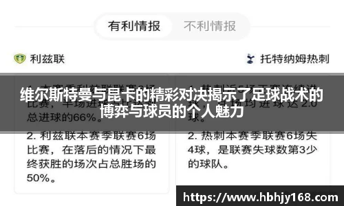 维尔斯特曼与昆卡的精彩对决揭示了足球战术的博弈与球员的个人魅力